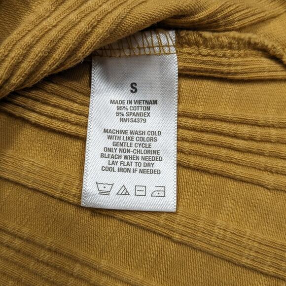 Aeropostale Tank Women's Small Tan Gold Ribbed Zip Clean Girl baby tee - Picture 8 of 10